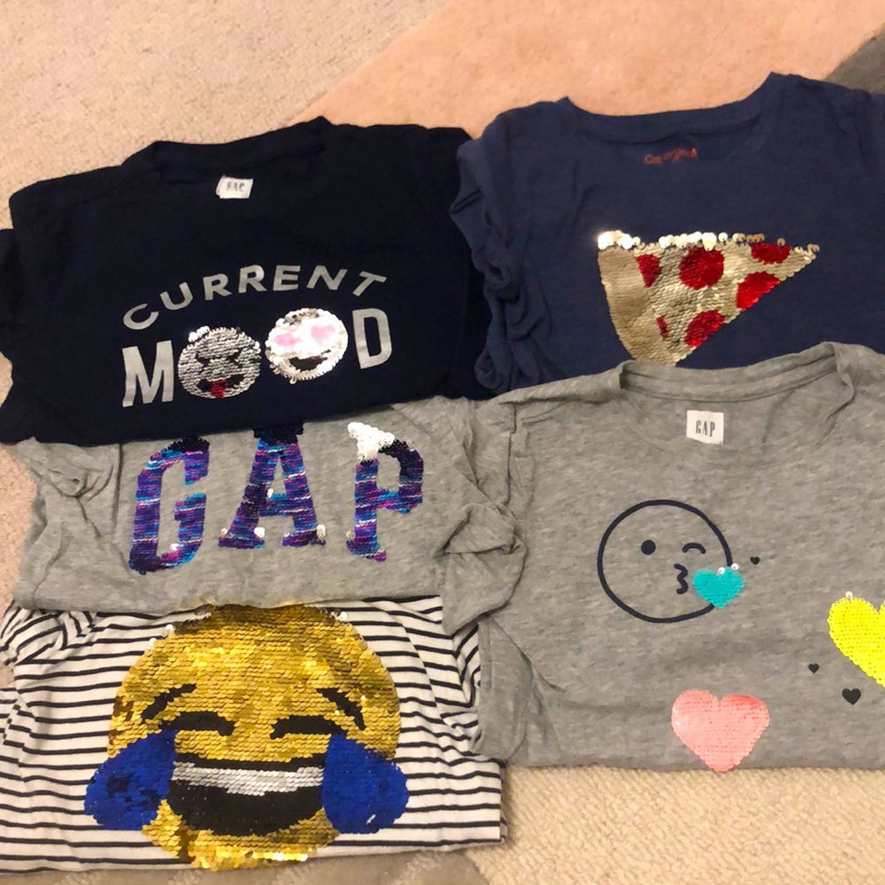 11 GAP lot of girls 4/5 short sleeve flip tshirts